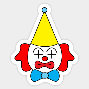 Clown - funny face. Sticker